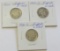 Lot of 3 - 1920, 1920-D & 1920-S Buffalo Nickel - Better Dates
