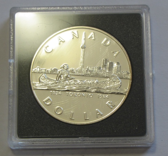 $1 SILVER CANADA 1984 CANOE