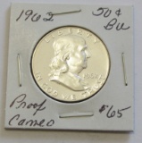 1962 Franklin Proof Cameo Half Dollar - Gorgeous BU