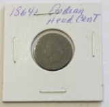 1864L Pointed Bust Indian Head Cent