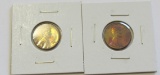 Lot of 2 - 1960D Lincoln Cent - Beautiful Toned Coins