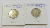 Lot of 2 - 1924-D & 1925-D Buffalo Nickel- Better Dates