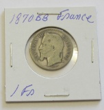 1870BB Silver France 1 Fr.