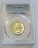 1955-D SILVER QUARTER PCGS 64