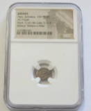 JUDAEA ANCIENT WIDOWS MITE NGC  103-76 BC