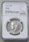 1964 SILVER KENNEDY NGC 66