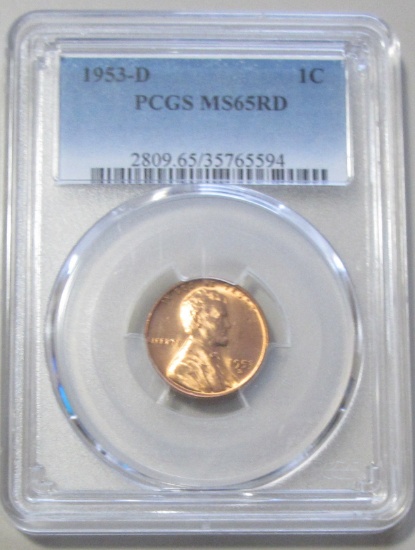 1953-D CENT PCGS 65 RED