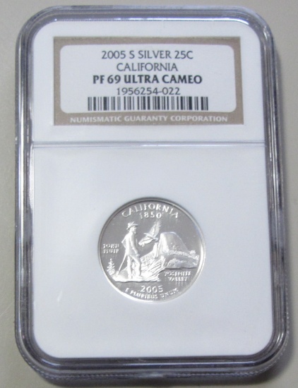 2005-S SILVER QUARTER NGC 69