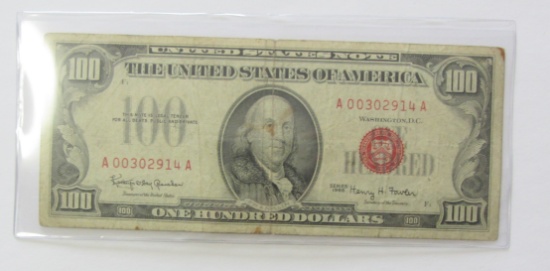 $100 1966 RED SEAL LEGAL TENDER