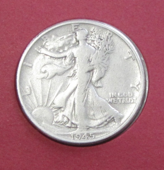 1945 WALKING LIBERTY HALF