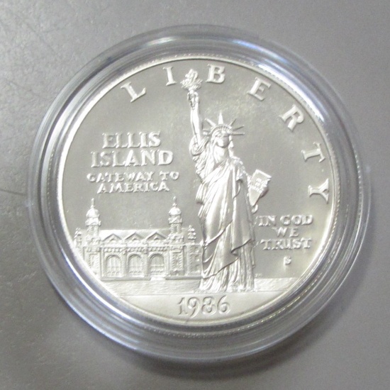 ELLIS ISLAND SILVER COMMEMORATIVE $1