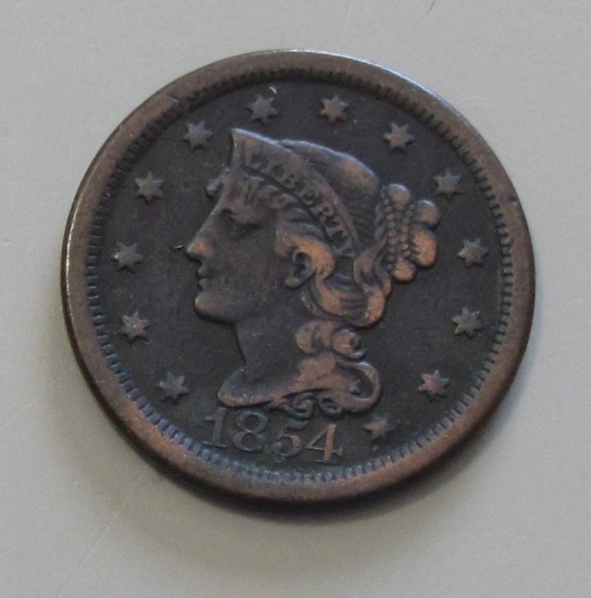 1854 LARGE CENT