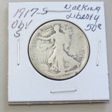 1917-S Obv S Walking Liberty Half Dollar