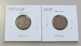 Lot of 2 - 1909 VF & 1909 VDB G Lincoln Cent