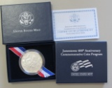 2007 Jamestown 400th Anniversary Silver Dollar Box/COA