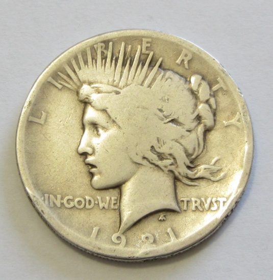 KEY DATE $1 1921 PEACE DOLLAR