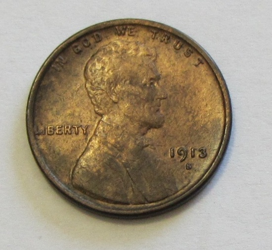 1913-S WHEAT CENT BETTER DATE AND GRADE