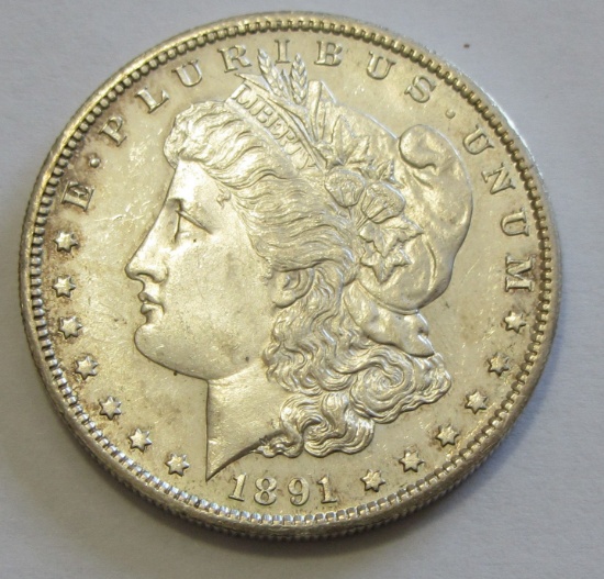 $1 1891-S MORGAN SILVER DOLLAR