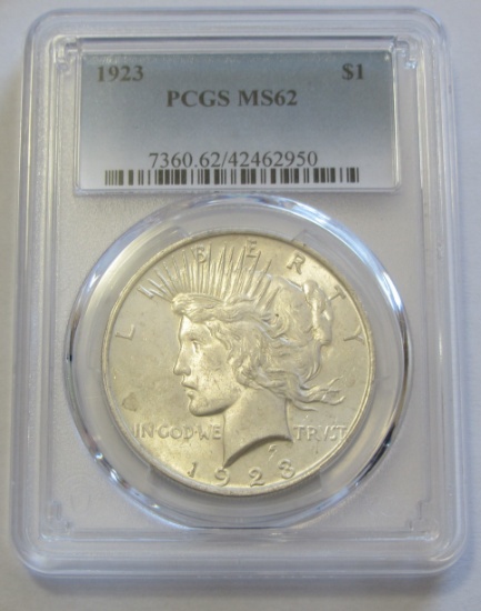 $1 1923 PEACE PCGS 62
