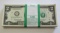 BEP $2 PACK OF 100 FRN GEM BU CONSECUTIVE $200 FACE