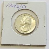 1964-D/D Double MintMark Washington Silver Quarter