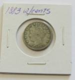 1883 With Cent Liberty Nickel F/VF