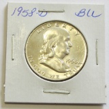 1958-D Franklin Half Dollar - BU