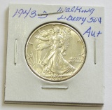 1943-D Walking Liberty Half Dollar AU/BU