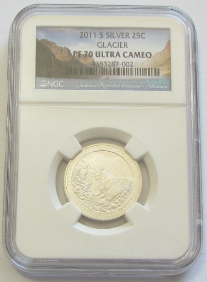 PROOF 70 SILVER QUARTER NGC