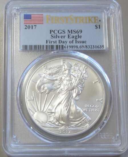 2017 SILVER EAGLE PCGS MS 69