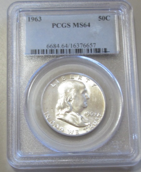 1963 FRANKLIN PCGS MS 64