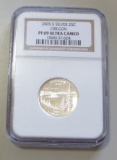 2005-S SILVER PROOF QUARTER NGC 69