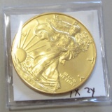 2020 GOLD PLATE SILVER EAGLE