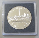SILVER 1984 CANADA $1 CANOE