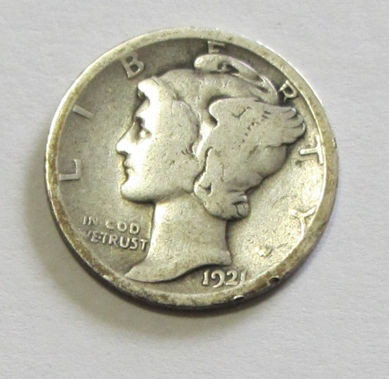 KEY DATE 1921 MERCURY DIME