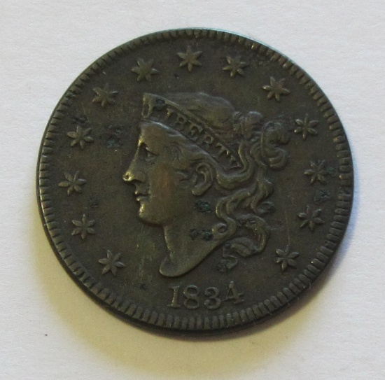 1834 LARGE CENT