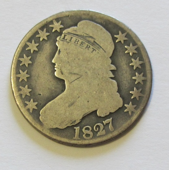 1827 CAPPED BUST HALF