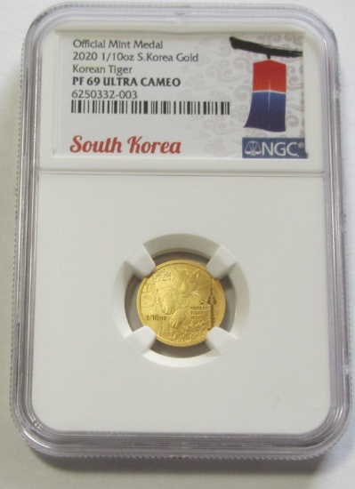 GOLD 2020 SOUTH KOREA TIGER NGC 69