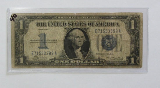 $1 1934 FUNNY BACK SILVER CERTIFICATE