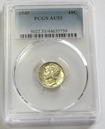 1940 MERCURY DIME PCGS 53