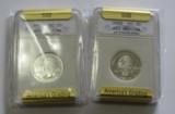 2 PROOF SILVER QUARTERS