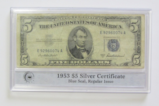 $5 SILVER CERTIFICATE 1953