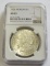 $1 1921 MORGAN SILVER DOLLAR NGC MS 63