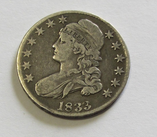 1833 CAPPED BUST HALF