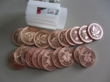 SECOND AMENDMENT DESIGN 1 OUNCE COPPER ROUNDS 20 BU COINS TOTAL