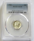 1942 MERCURY DIME PCGS 55