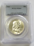 1963 FRANKLIN PCGS MS 64