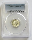 1940-D MERCURY DIME PCGS 63 FB