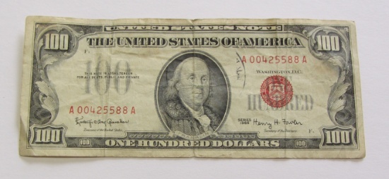 $100 RED SEAL LEGAL TENDER 1966