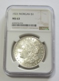 $1 1921 MORGAN NGC MS 63